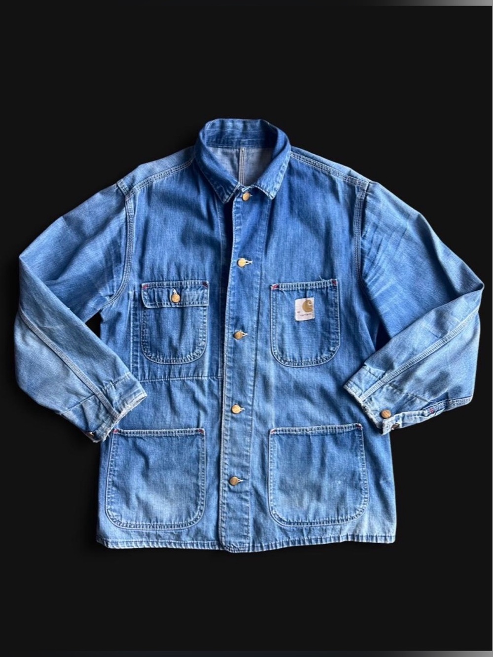 Vintage 70’s 80’s Carhartt denim chore jacket unlined Size 40 (fits like a M)